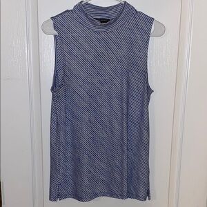 Banana Republic Blue Striped Sleeveless Tank Top, Medium, EUC